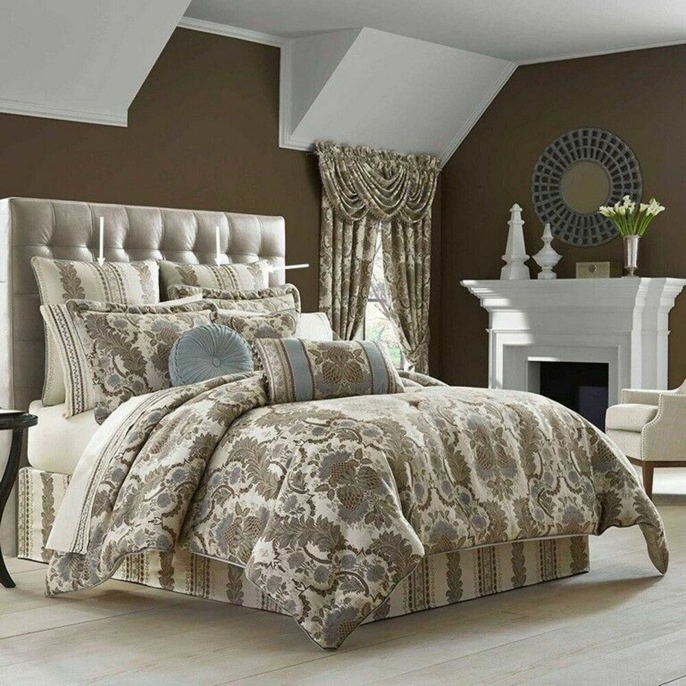 J. Queen Crystal Palace Euro European Shams Set of 2 Taupe Beige Sham